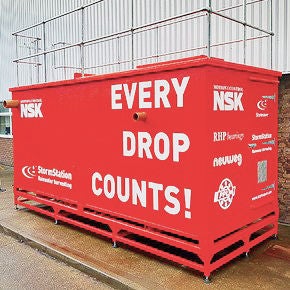 Rainwater collection system installed at the Newark Plant