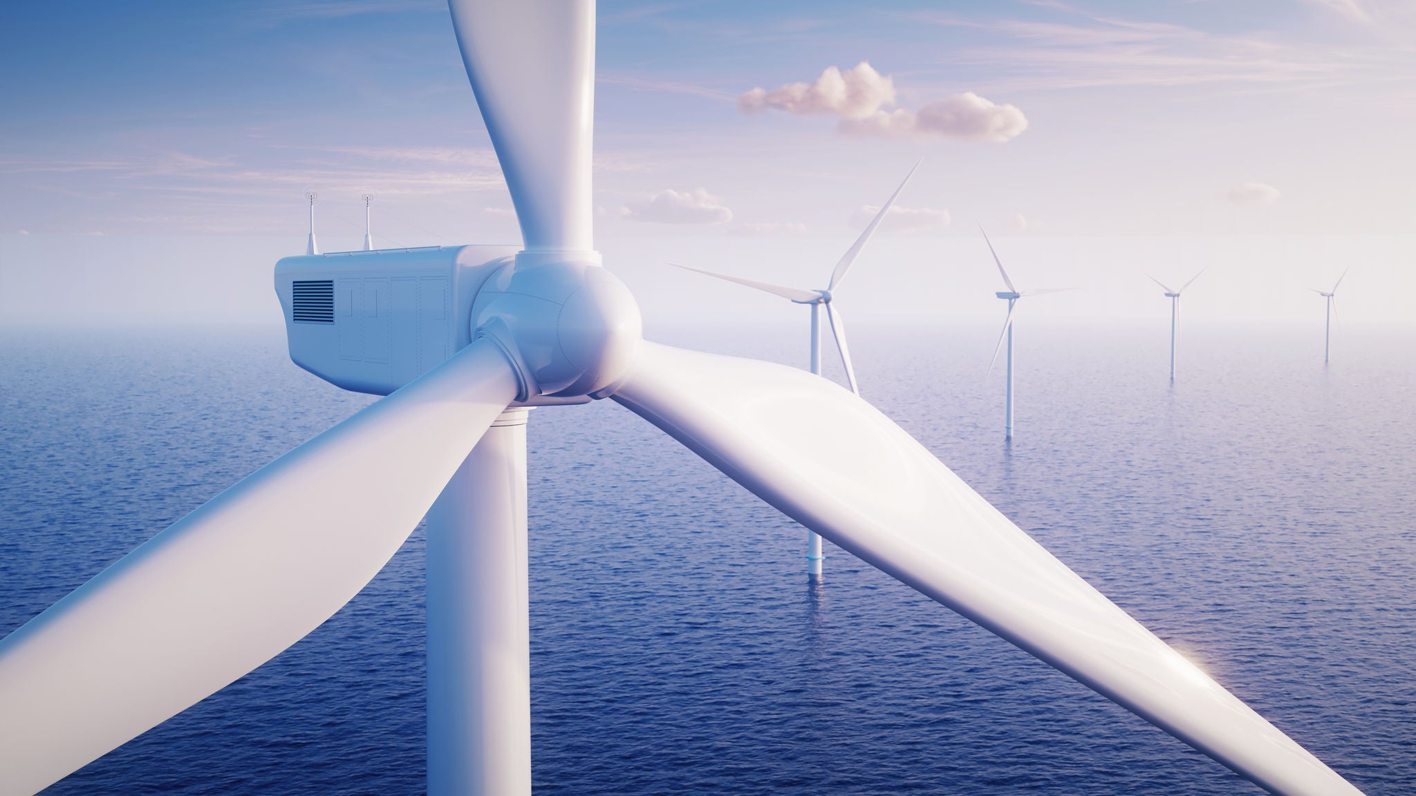 Windturbines off shore, wind industry