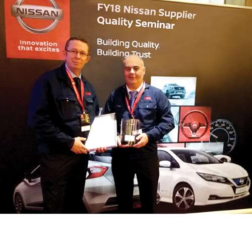 NSK’s Peterlee plant receives Nissan Quality Award