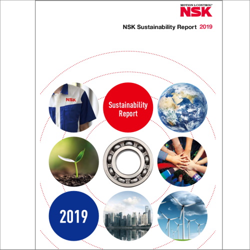 The NSK Sustainability Report discloses the company's relationship with the environment and society