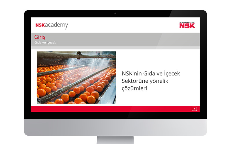 NSK academy’s online portal - Bearings for food and beverage sector applications